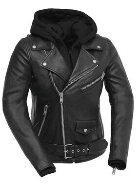 RiderGlam Women's Motorcycle Leather Jacket